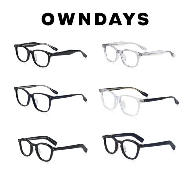 【OWNDAYS】木村拓哉配戴款 BACK in BLACK系列膠框眼鏡(多款任選)