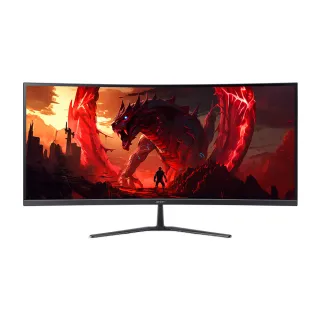 【Acer 宏碁】ED340CUR X0 34型 2K 21:9 200Hz高刷新曲面電競螢幕(旋轉/傾斜/喇叭//1ms/VA/DP Port)