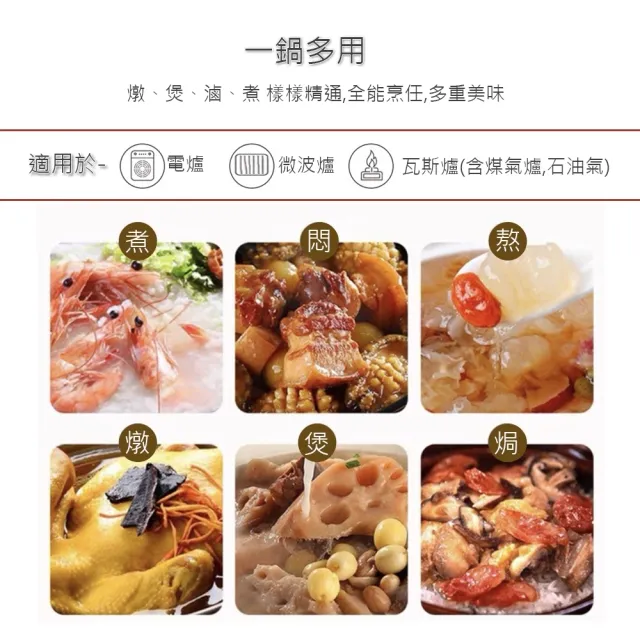 黑金剛陶鍋3.5L 台灣製 煲湯鍋 燉鍋 滷味鍋 耐高溫 可直火(黑金剛陶鍋/砂鍋/養生鍋)