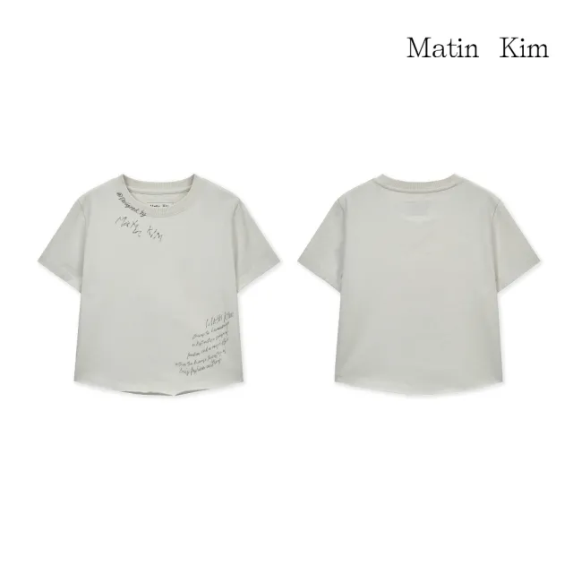 【MATIN KIM】官方旗艦 塗鴉LOGO短版上衣(多款任選)