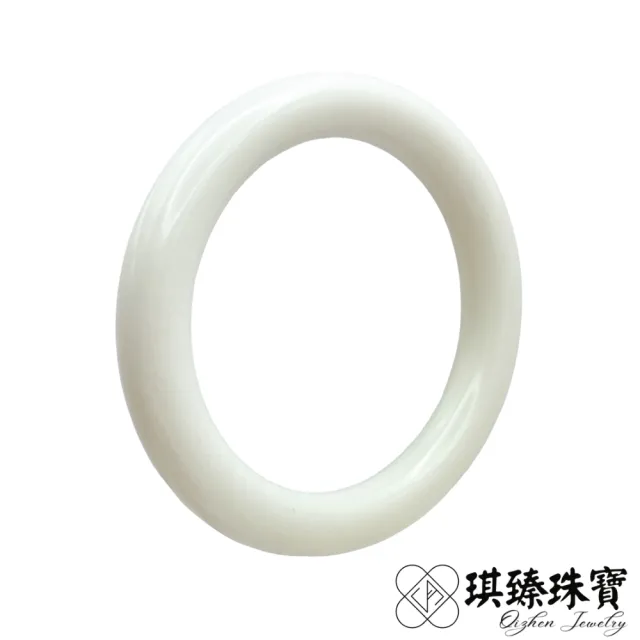 【琪臻珠寶】天然和田玉羊脂白圓骨鐲玉鐲(19.5-20圍手鐲_油潤細膩_618狂歡節_限時搶購)
