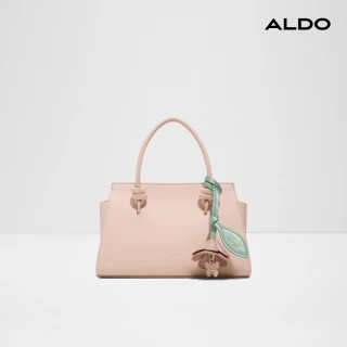 【ALDO】ROSELUNE-極簡粉嫩花卉吊飾托特包/斜背包(粉色)