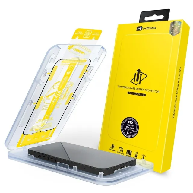 【hoda】iPhone 17e/16e & 14/14 Plus/14 Pro/14 Pro Max & 13/13 Pro 玻璃保護貼(附無塵太空艙貼膜神器)