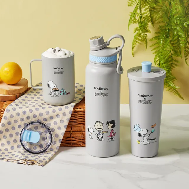 【CorelleBrands 康寧餐具】Snoopy保溫保冰杯鋅陶瓷620ml/不鏽鋼1200ml(四款任選-海灘假期/陽光早午餐)