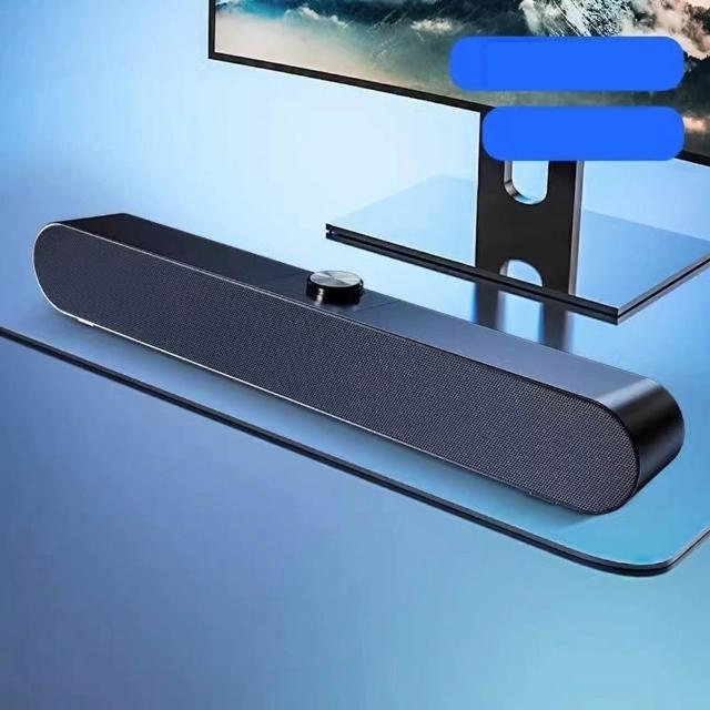 【Quality 聚家】桌面長條音響 電腦音響 音響 喇叭 有線音箱 帶麥克風 47*40*47CM/炫酷燈光/4D音效