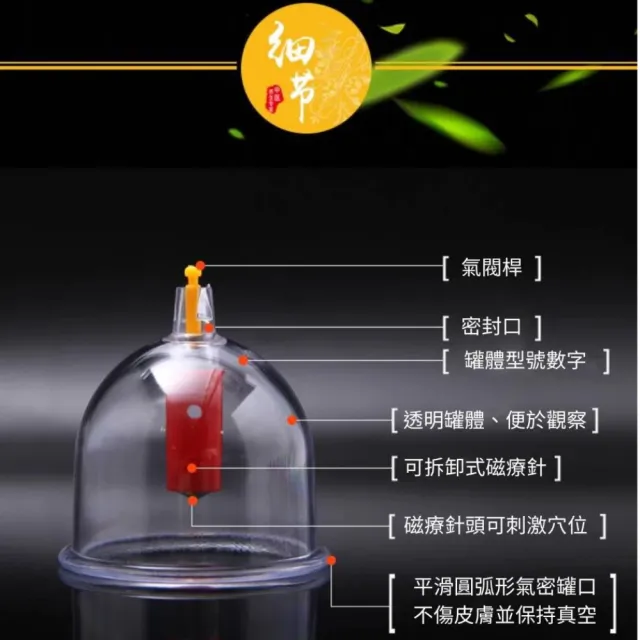 【安里嚴選】電動刮痧拔罐組 頂級24罐隨身組 帆布紋套組 特殊罐體摔不破(拔罐/刮痧/按摩)