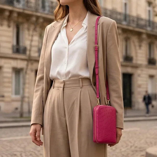 【M2nd】珍稀鴕鳥皮隨身護照包(T9438A)