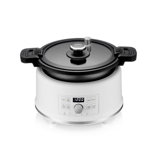 KINYO PCO-2550 KINYO PCO-2550 萬用鍋,專為4人家庭設計,鋁合金內鍋耐用不沾,700~800W功率快速煮食。尺寸W330xH215xD270 mm,白色系時尚外觀,110V/60Hz適用臺灣。配件含飯匙、量杯、電源線,中國製造,享1年保固及BSMI R4A106認證。多功能蒸煮煮飯,輕鬆料理美味佳餚。