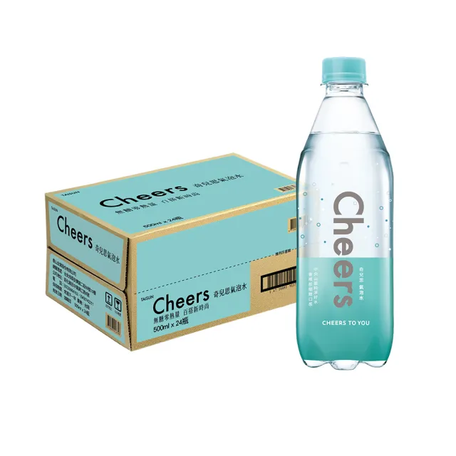 【泰山】Cheers原味氣泡水500mlx24入/箱(官方直營)