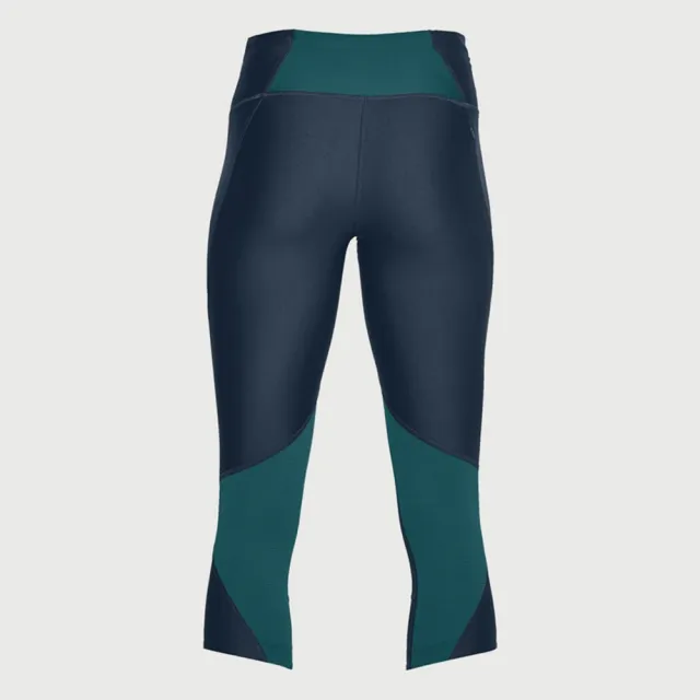 【UNDER ARMOUR】緊身短褲 女 運動褲 瑜珈 HG ARMOUR FLY FAST 深藍 1320320-409