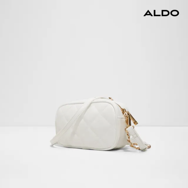 【ALDO】SWEETPIE-婉約菱格相機斜背包(白色)