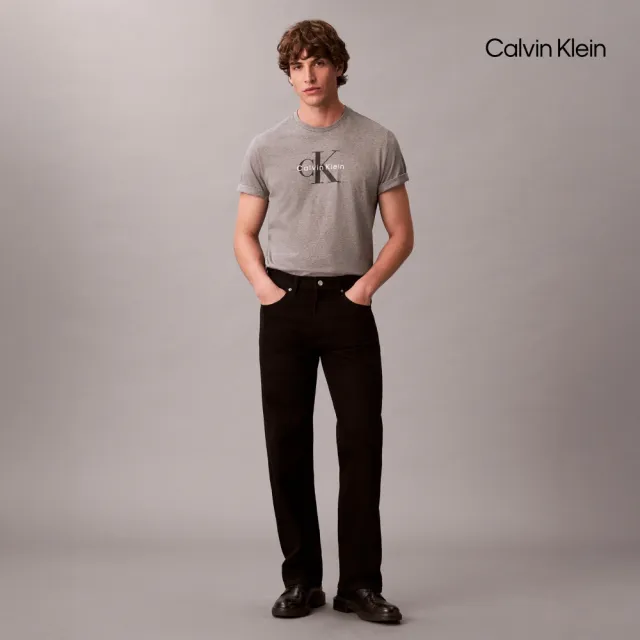【CALVIN KLEIN】官方旗艦館CK Monogram 圓領 T 恤_灰色