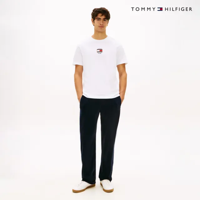【TOMMY HILFIGER】官方旗艦館旗幟標誌刺繡 T 恤_裸色