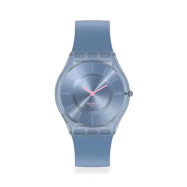 【SWATCH】DENIM BLUE 超薄手錶/男錶/女錶/瑞士製造 SS08N100-S14(34mm)