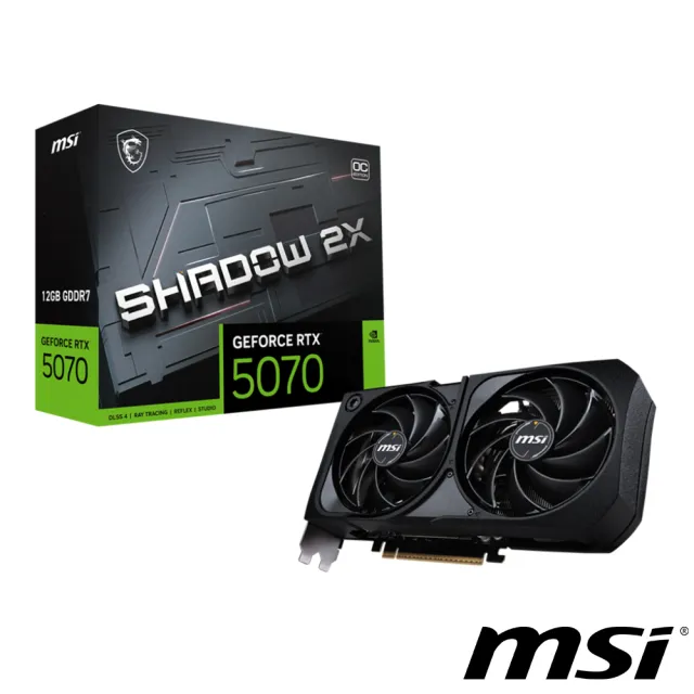 【MSI 微星】GeForce RTX 5070 12G SHADOW 2X OC 顯示卡