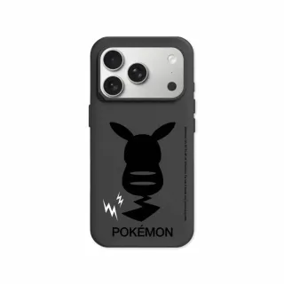 【RHINOSHIELD 犀牛盾】iPhone 15/16/17系列SolidX 吸震防摔磁吸手機殼/皮卡丘背面剪影(寶可夢)-經典黑