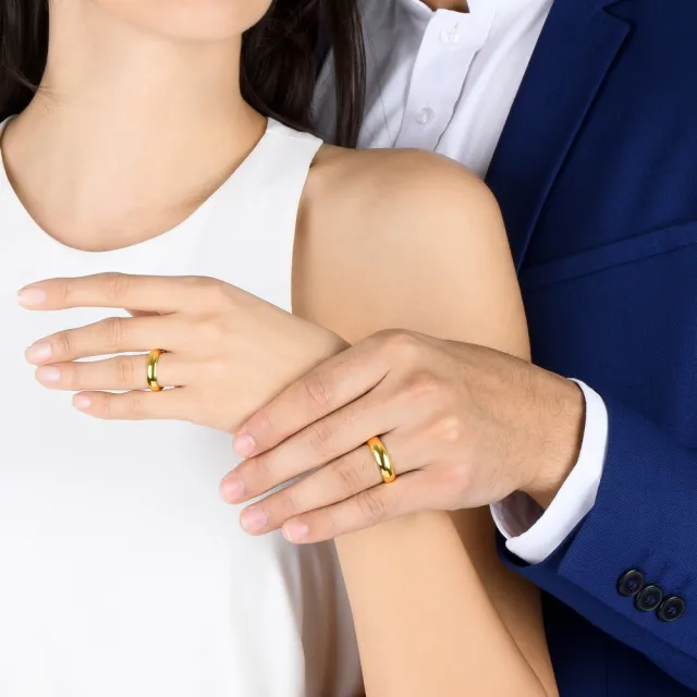【點睛品】極簡素雅 黃金戒指／婚戒_計價黃金(女戒)