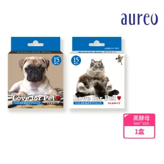 【AUREO】黑酵母-寵物營養口服液5mlx15入(犬貓皆可/維持免疫力/寵物保健/日本製造)