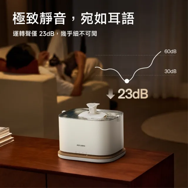 【PETLIBRO】清泉寵物飲水機 無線智能款 (3L 無線使用 雙出水模式 APP偵測飲水量 設定出水時間