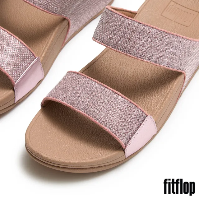 【FitFlop】LULU 閃亮金蔥紗線網布雙帶涼鞋-女(3款)