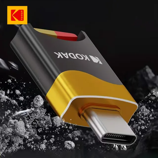 【Kodak 柯達】USB-C T330 3.0 TF專業高速讀卡器(小巧輕便/高速穩定/支援多系統)