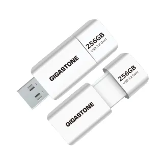 【Gigastone 立達國際】2入組 256GB USB3.1/3.2 Gen1 極簡滑蓋隨身碟 UD-3202 白(256G USB3.2 高速隨身碟)