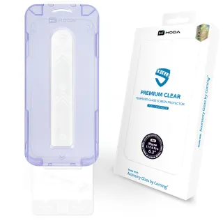 【hoda】iPhone 17/16/15 Plus/Air/Pro/Pro Max 美國康寧授權玻璃保護貼 附無塵太空艙貼膜神器(AGbC)