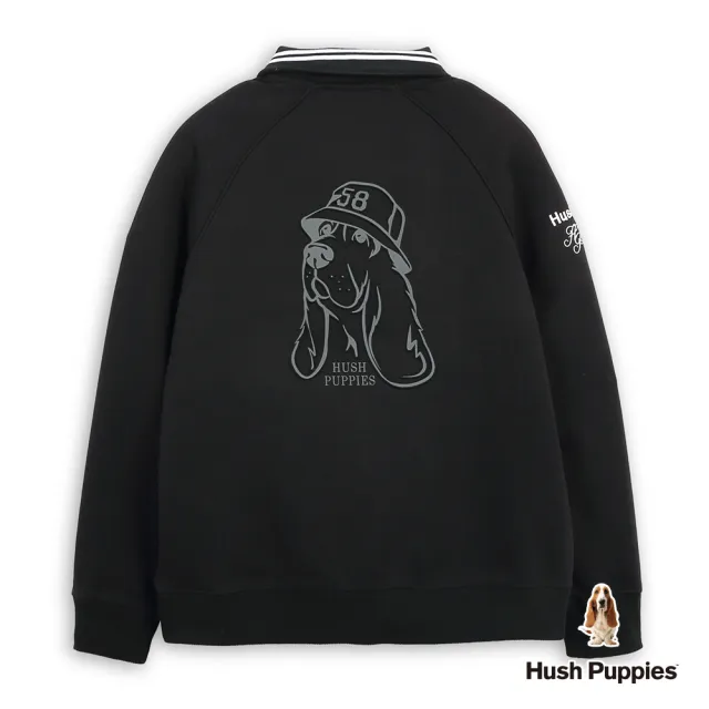 【Hush Puppies】男裝 外套 涼感鋼模漁夫帽狗立領外套 (黑色 / 63117103)