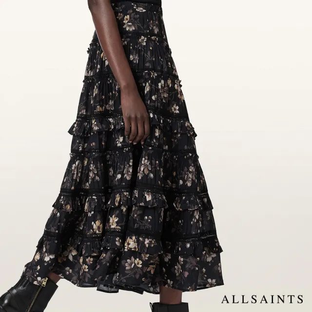 【ALLSAINTS】TALIA 印花蕾絲長裙 W103RE (中腰版型)