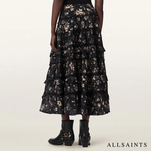 【ALLSAINTS】TALIA 印花蕾絲長裙 W103RE (中腰版型)