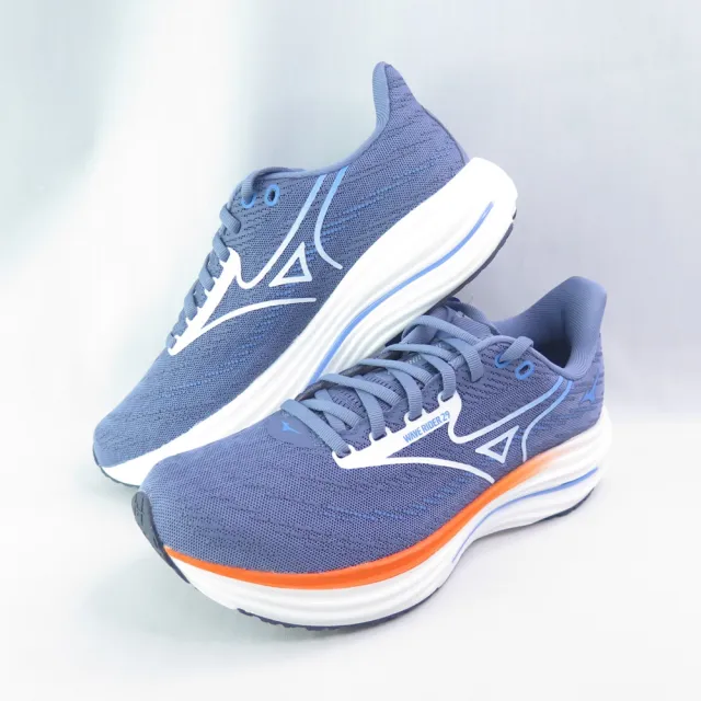 美品 MIZUNO 美津濃】WAVE RIDER 29 男慢跑鞋(J1GC250354 青灰) - momo購物