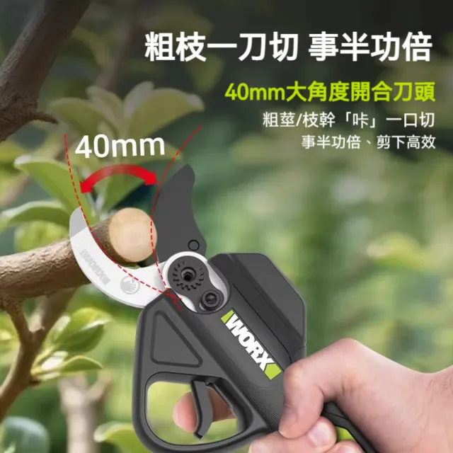 【WORX 威克士】20V鋰電修枝剪 電動剪刀 電動修枝剪 修枝剪刀 電動剪 樹枝剪 樹剪 花剪 園藝剪刀 WU571.11