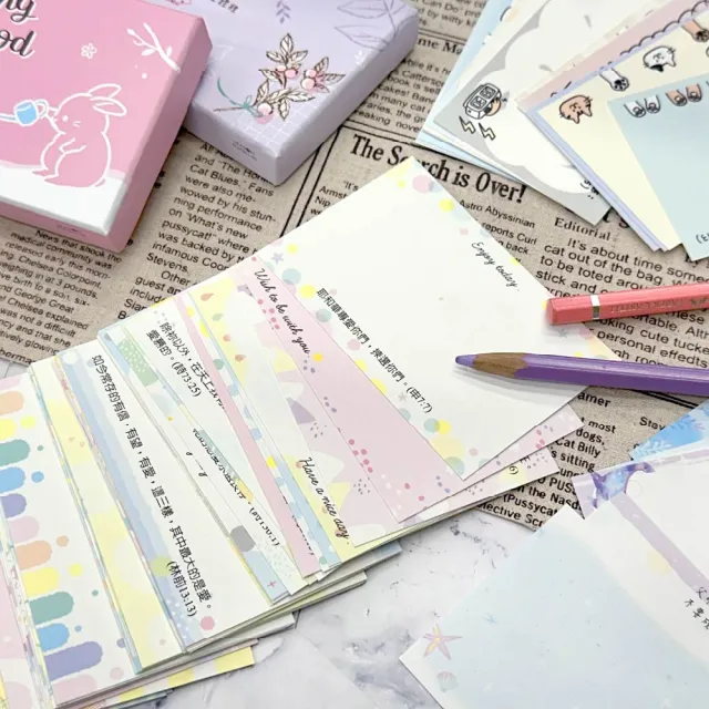 【SEASON 四季紙品禮品】中英文背經卡 經文彩色名卡 基督教 經文卡 FQ7501-01~05
