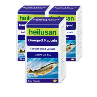 【Heilusan 好立善】純淨深海鮭魚油120粒3盒組(Omega3EPA+DHA小分子蒸餾 無重金屬TG型)