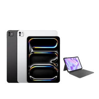 【Apple】2025 iPad Pro M5晶片/13吋/WiFi/256G 平板電腦(羅技Combo Touch鍵盤保護殼組)