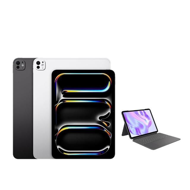 【Apple】2025 iPad Pro M5晶片/13吋/WiFi/256G 平板電腦(羅技Combo Touch鍵盤保護殼組)
