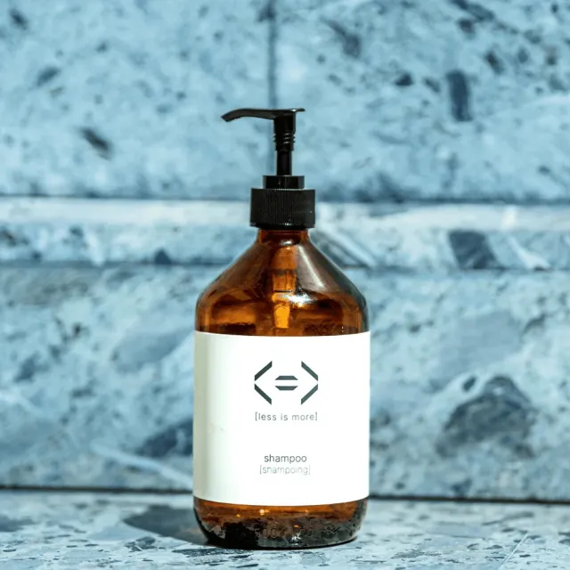 【LESS IS MORE】玻璃洗髮瓶 可重複使用 環保設計 洗髮乳空瓶（500 ml）