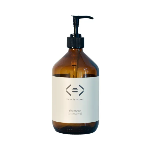 【LESS IS MORE】玻璃洗髮瓶 可重複使用 環保設計 洗髮乳空瓶(500 ml)