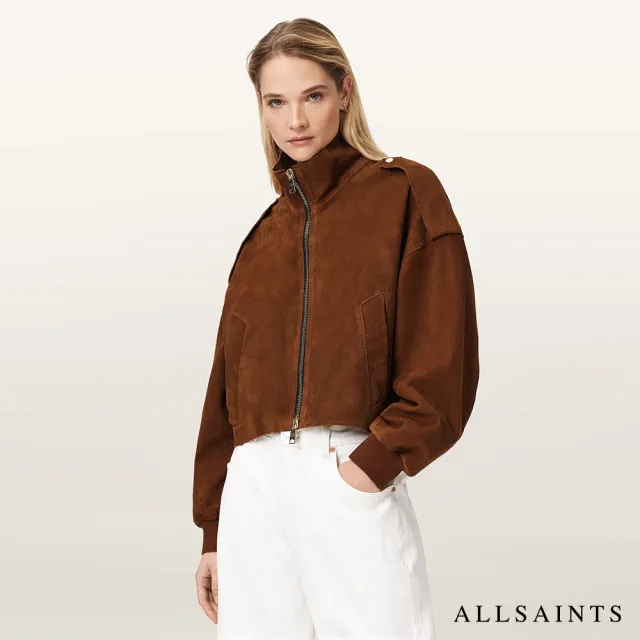 【ALLSAINTS】LOWDEN 高領麂皮外套 W024LE(舒適版型)