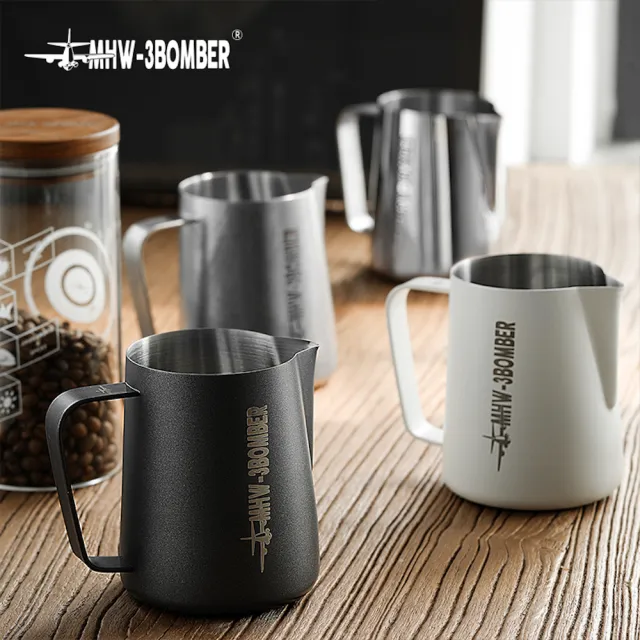 【MHW-3BOMBER】拉花缸經典版3.0-600ML-多色-圓嘴/尖嘴(拉花缸 600ML拉花杯 咖啡打奶缸)
