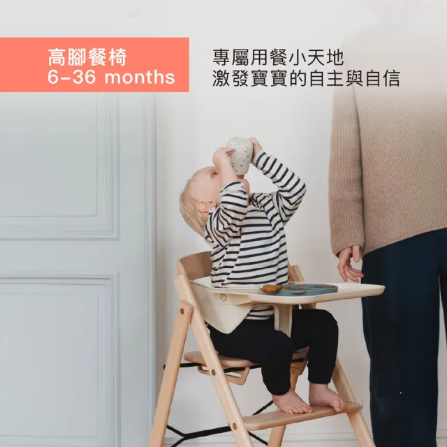 【Kaos】Klapp折疊成長餐椅組-永續新星系列(三色選)-主體＋護圍＋餐盤(兒童/餐椅/學習椅)