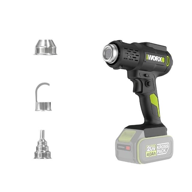 【WORX 威克士】鋰電熱風槍  手持熱風槍  無線熱風槍 20-600度 無極調溫 電烤機 熱風槍 水電工程 WU040.9