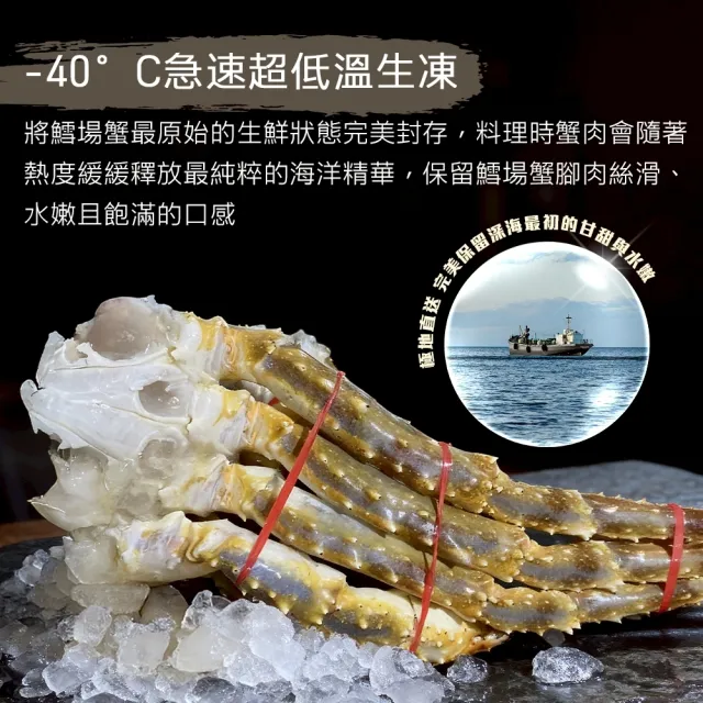 【三頓飯】築地蟹商-巨無霸8L生凍鱈場蟹腳(2肩_1.8K/肩 原裝箱)
