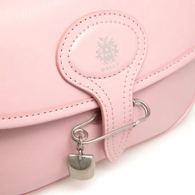 【BALLY】官方直送  BALLY BECKETT 糖果粉鉚釘女士肩背包