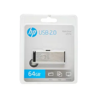 【HP 惠普】HP 惠普 v257w 64GB USB2.0 推蓋式設計 金屬隨身碟（原廠公司貨)