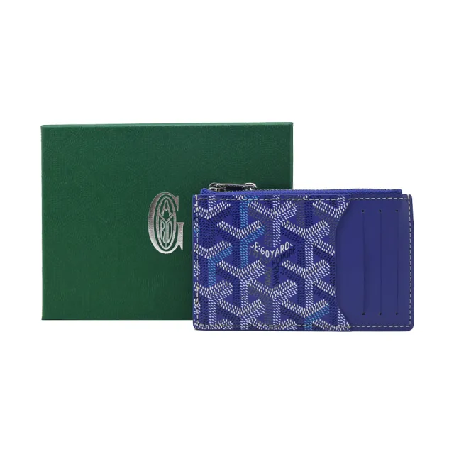 【GOYARD 高雅德】BOURBON 拉鍊卡夾-紫羅藍
