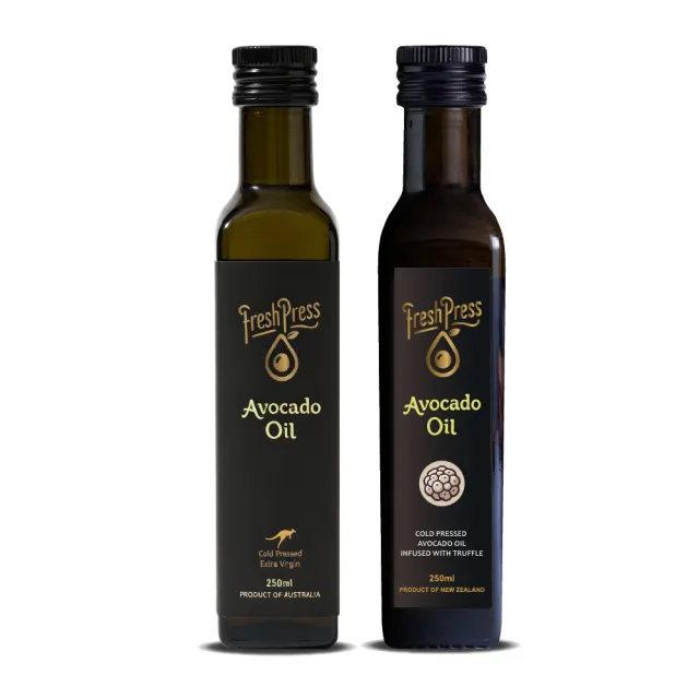 【壽滿趣】FreshPress級冷壓初榨酪梨油1+松露風味酪梨油1-250mlx2(可生飲/低溫冷壓)