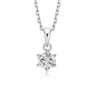 【蘇菲亞珠寶】GIA 30分 F/SI2 PT950鉑金 經典六爪 鑽石項墜