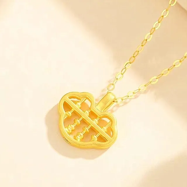 【Penny 珮妮】黃金999 迷你如意算盤 吊墜項鍊(母親節 交換禮物  生日禮 情人節 尾牙 新年 結婚)