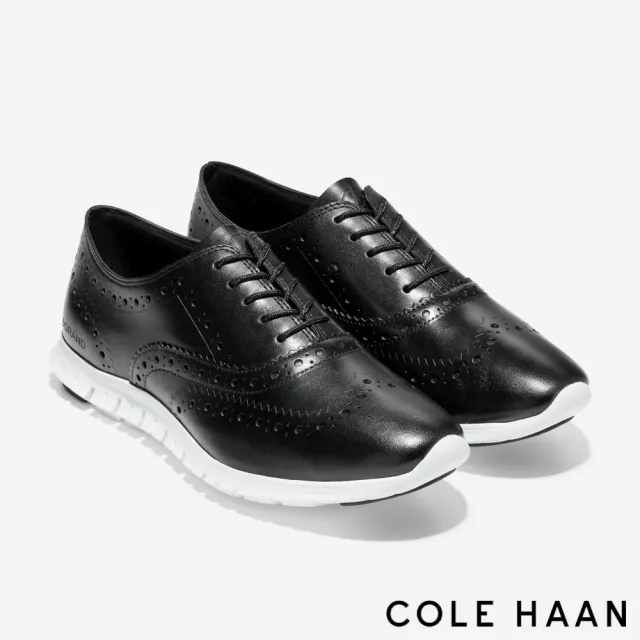【Cole Haan】ZG WING OX CLOSED HOLE 翼紋牛津鞋 女款寬楦 黑色(W18202)